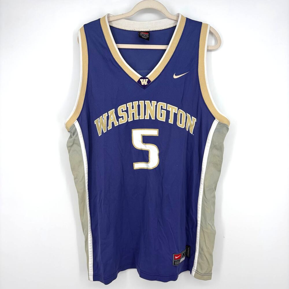 Nike Team Vintage Y2K University of Washington NCAA Basketball Jersey Size XL
